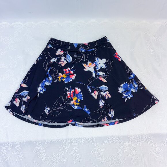 Renee C. Women's Floral Mini Skirt Double Lined with Stretch - Picture 2 of 11